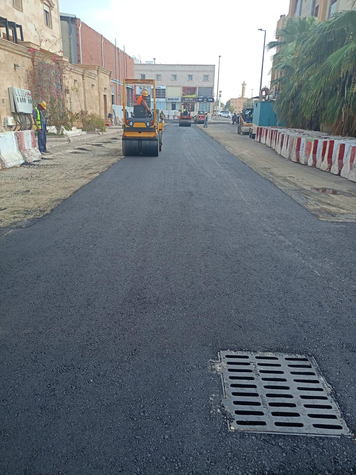 Heavy machinery for road construction operations